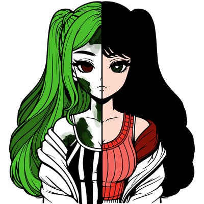 realistic girl split