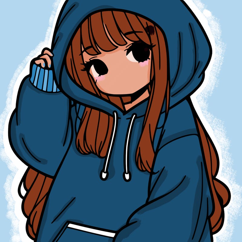 girl in a over sizes hoodie