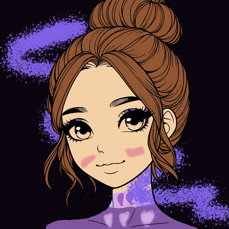 realistic pretty girl with hair in bun