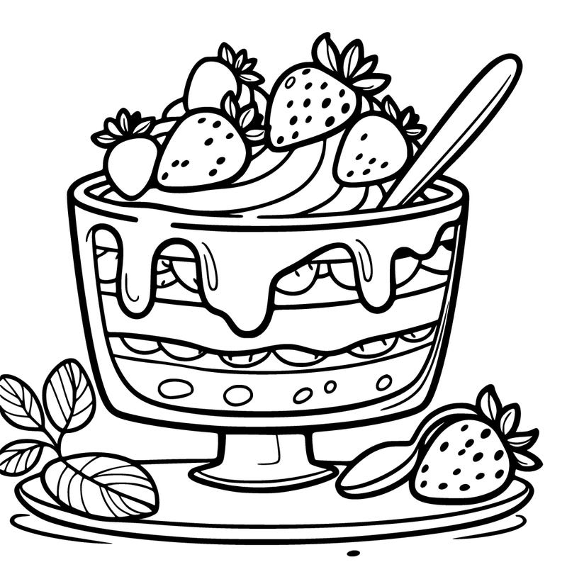 dessert with strawberries