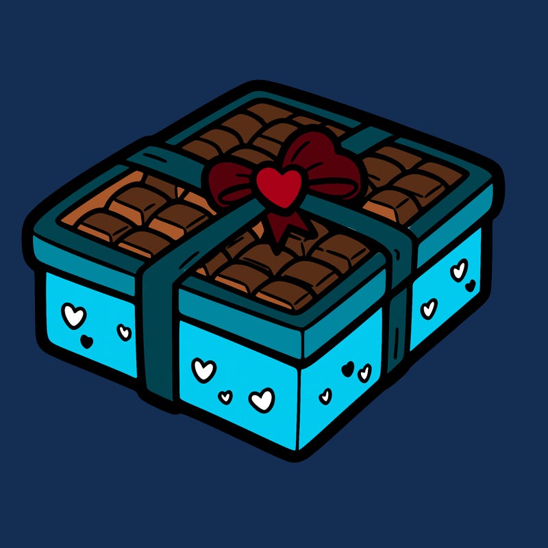 a box of chocolate for valentines day
