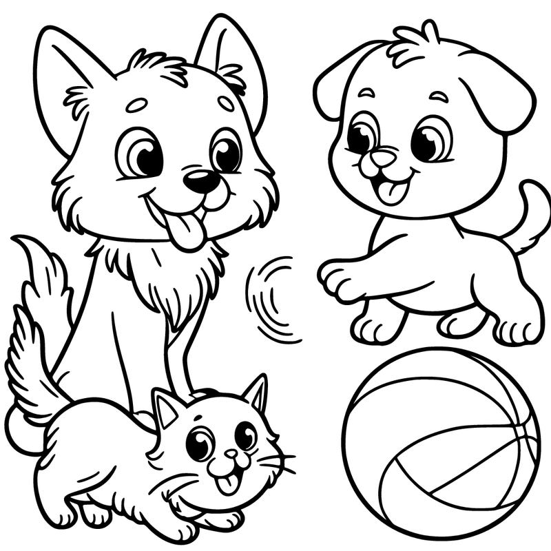 a dog and a cat playing