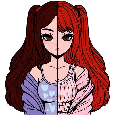 realistic girl split