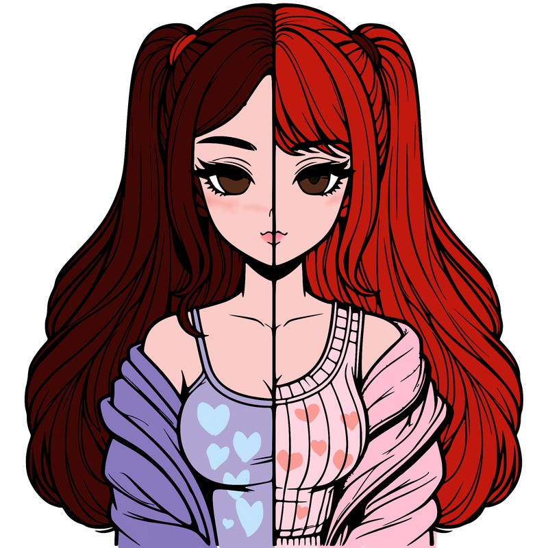 realistic girl split