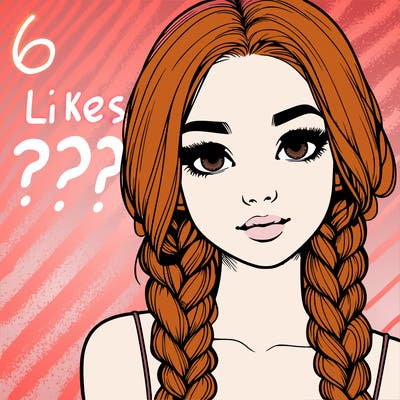 realistic girl with braids