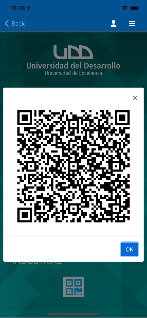 Mi UDD - Codice QR che rappresenta la tessera virtuale dello studente nell'applicazione mobile Mi UDD.