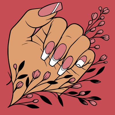 nails with french tip