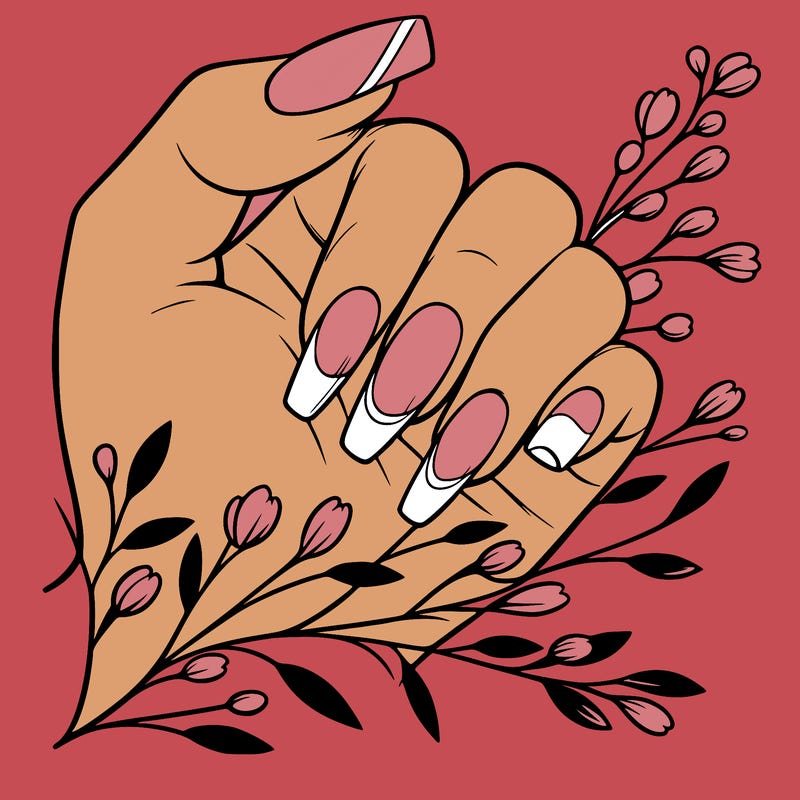 nails with french tip