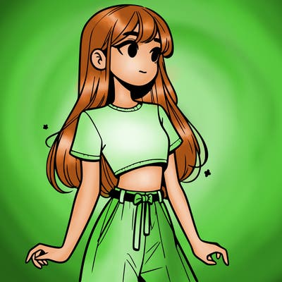 girl in a cute crop top