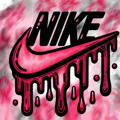 dripping nike logo