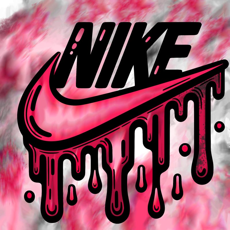 dripping nike logo