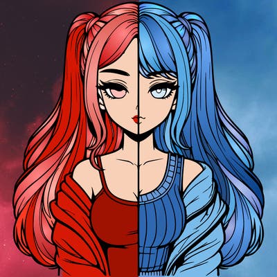 realistic girl split