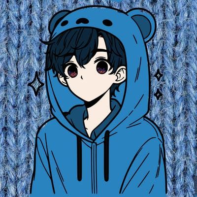 a 17 year old boy in a cute animal hoodie