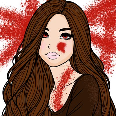a realistic girl with long hair