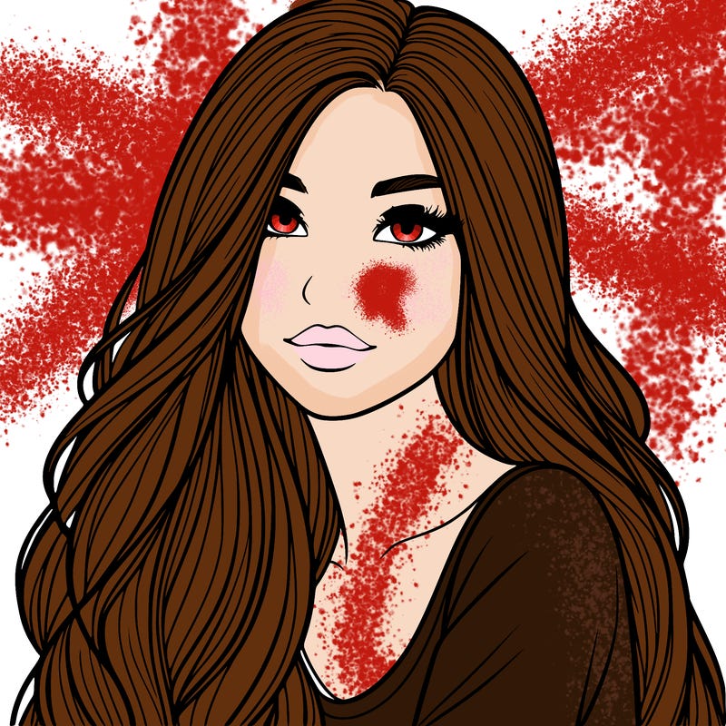 a realistic girl with long hair