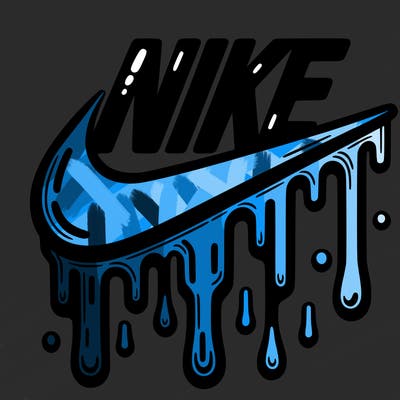 dripping nike logo