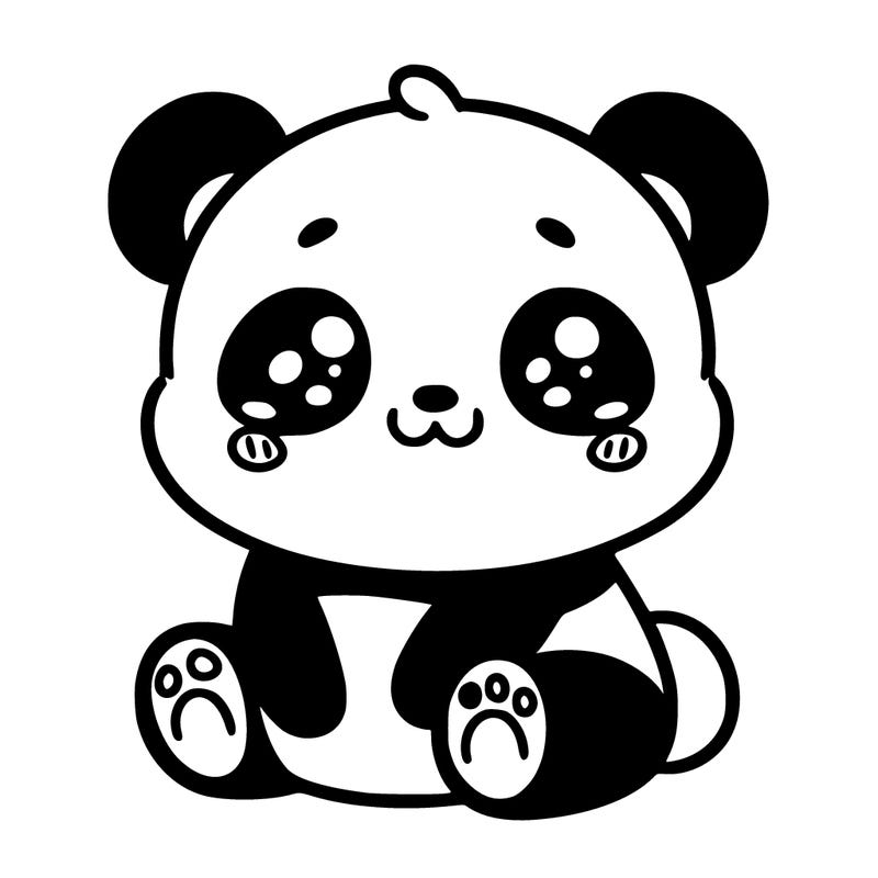 cute simple panda
