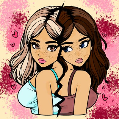 realistic girl split