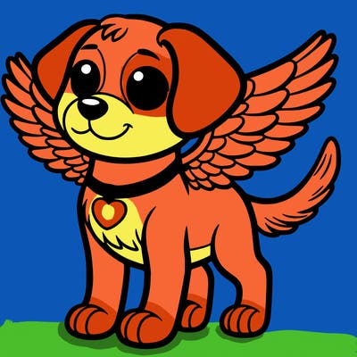 dog with wings