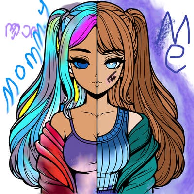 realistic girl split
