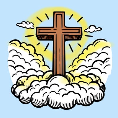 cross in heaven