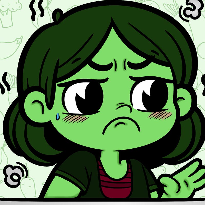 a girl with a disgusted look on her face