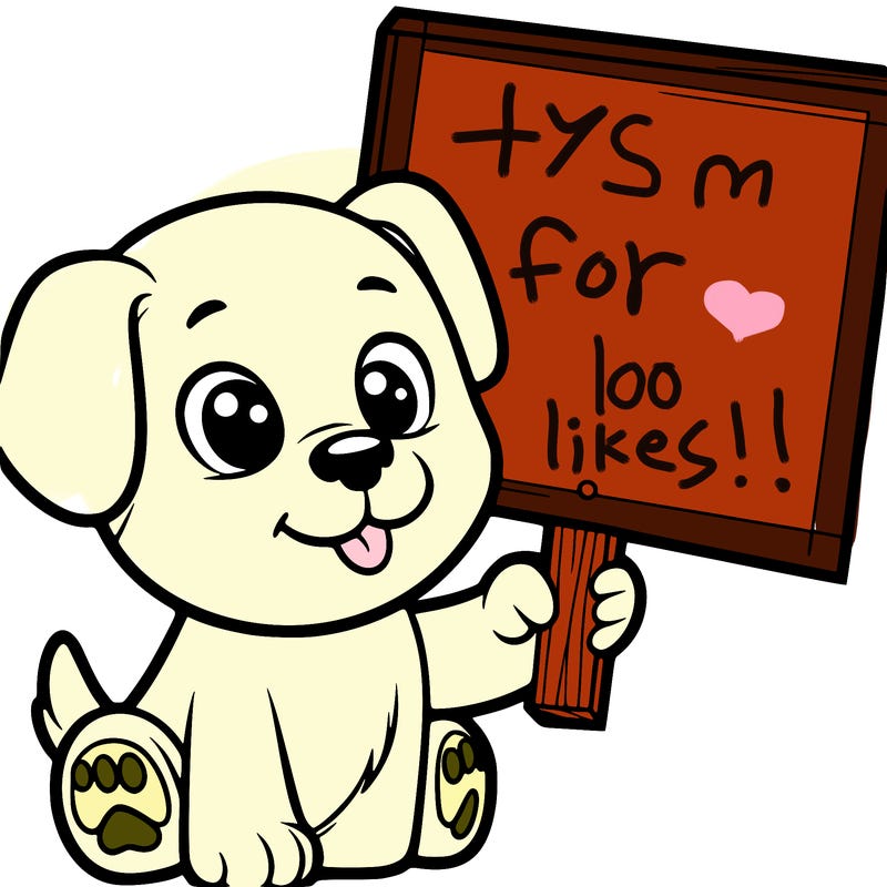 puppy holding a sign