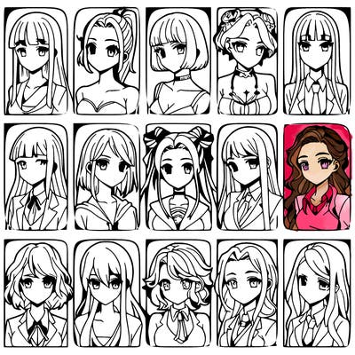 girls that look diffrent anime