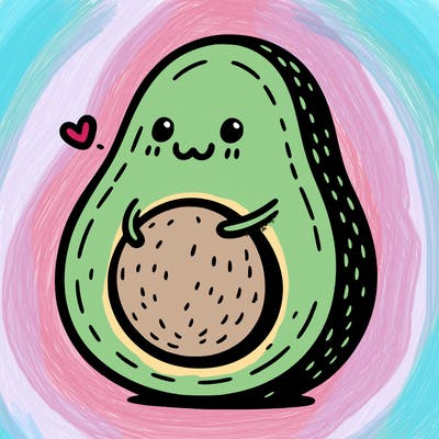 an avocado hugging an avocado
