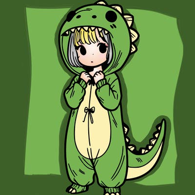 dino onesies on girl