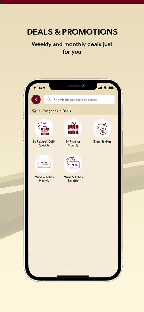 Eu Yan Sang - Eu Yan Sang app interface showing various shopping deal categories and promotions