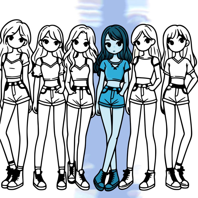 a group of girls wearing crop tops and shorts