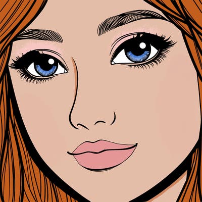 a realistic girl human face