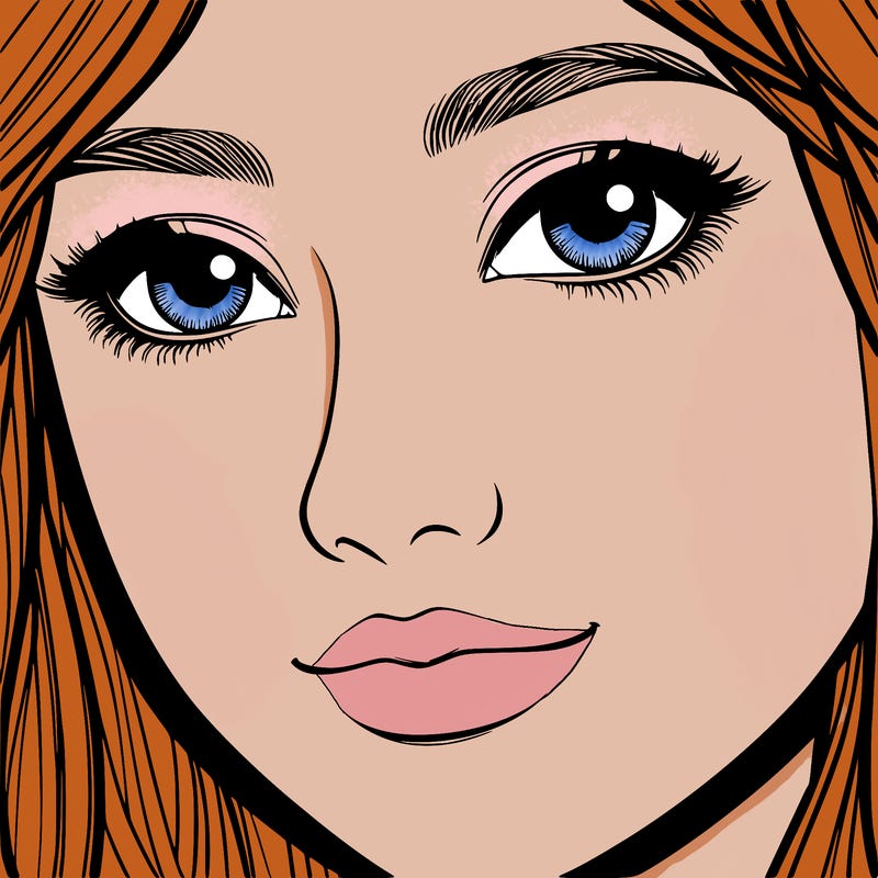 a realistic girl human face