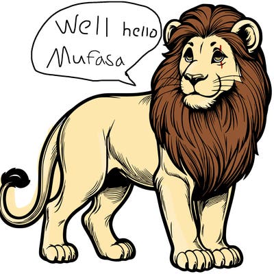realistic lion