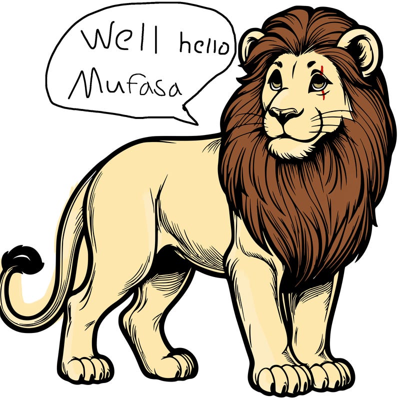 realistic lion