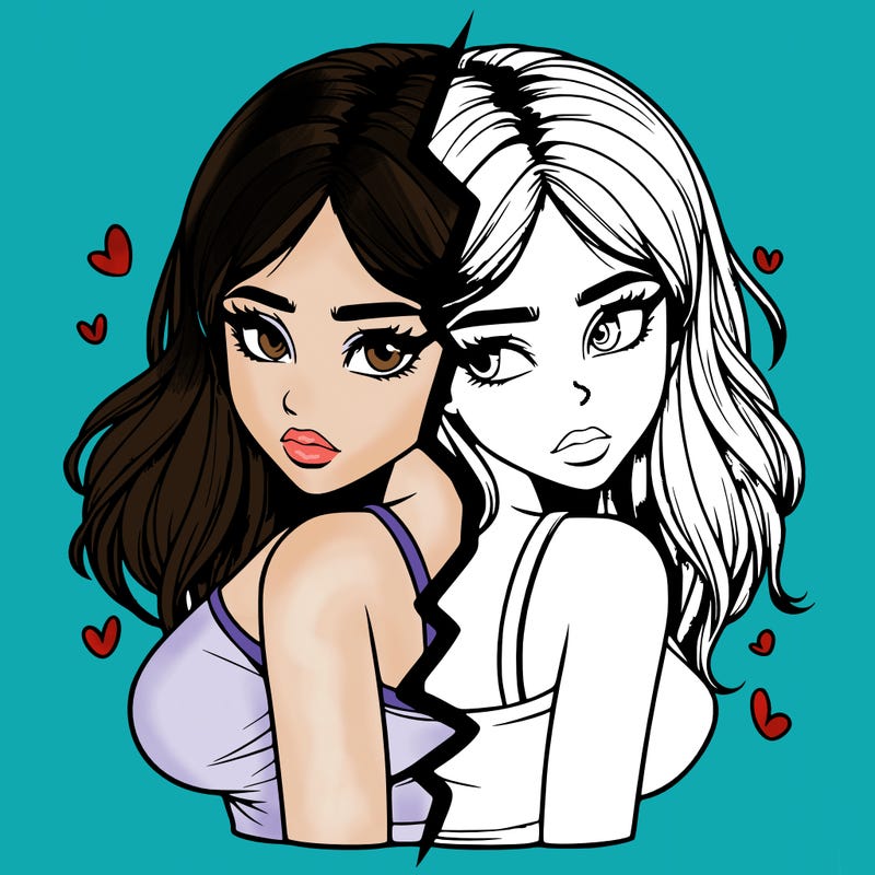 realistic girl split