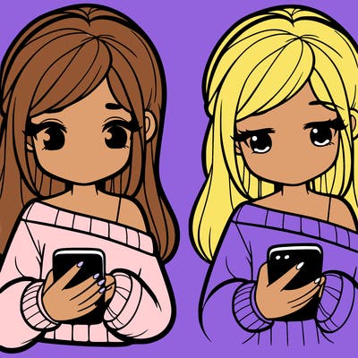 a girl holding a phone texting
