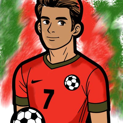 a man  soccer player with the number seven on the shirt