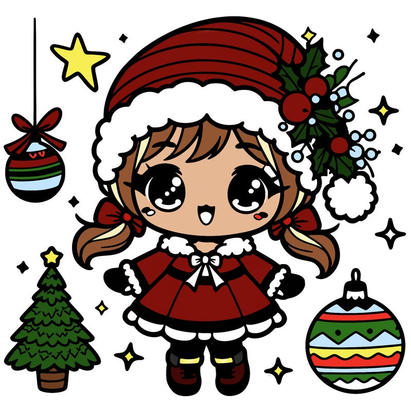 christmas cute girl