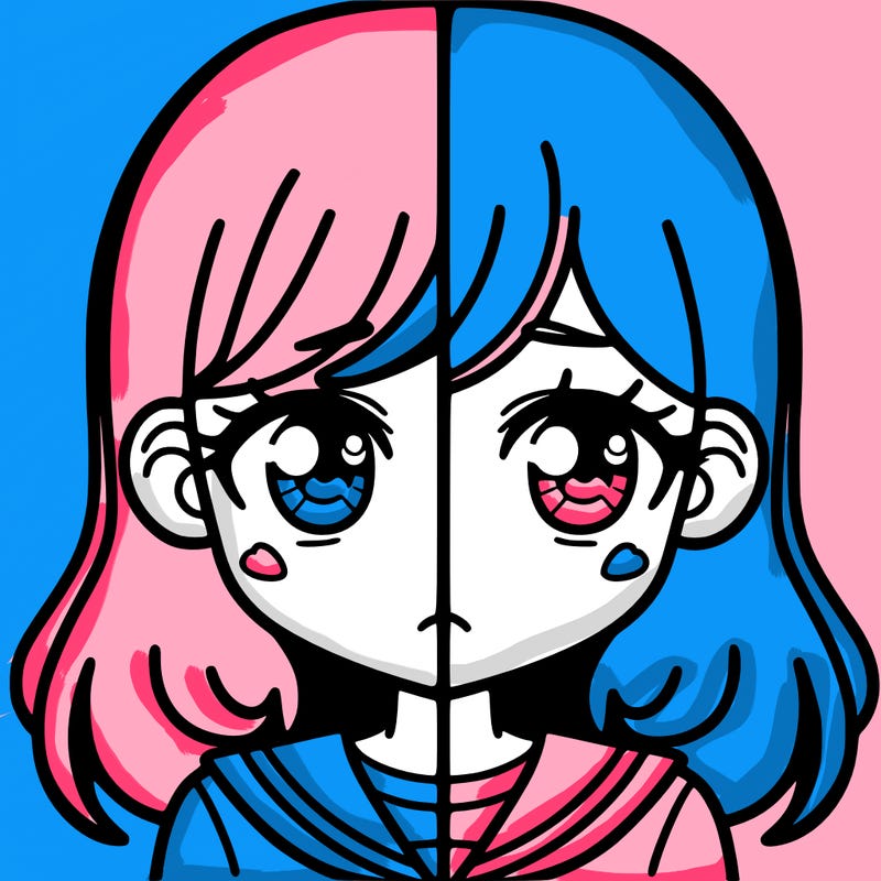 a split of a girl