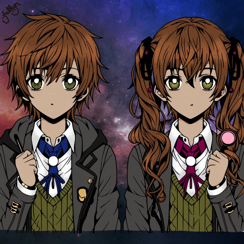 realistic manga twins