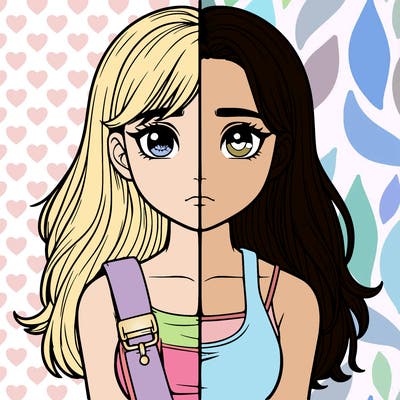 realistic girl split