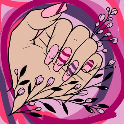 nails with french tip