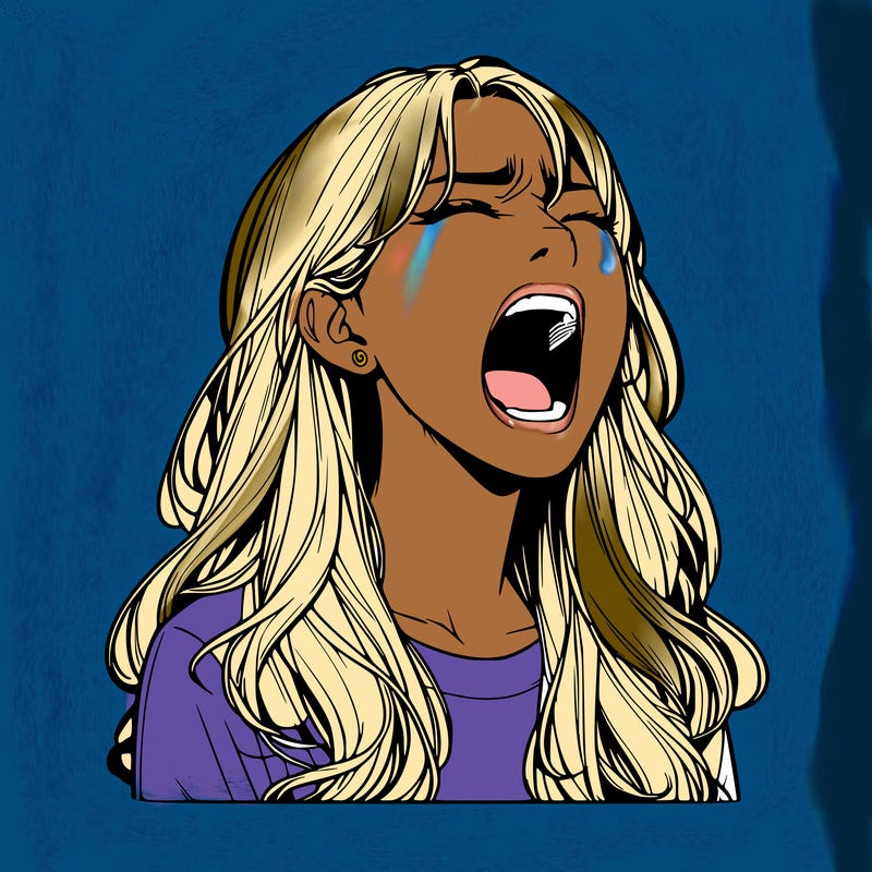 screaming realistic, girl