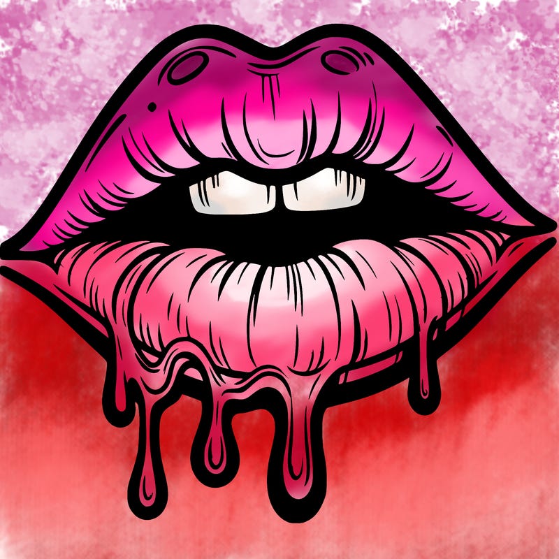lips that look realistic and drip