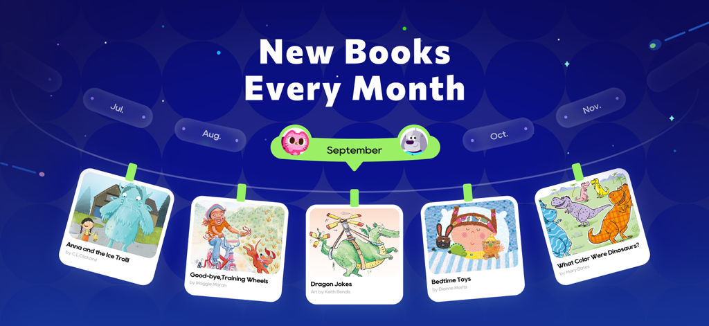 Reading Stars: Books for Kids - A showcase of new children's books added every month to the Reading Stars app library