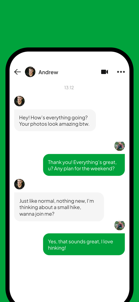Farmers Dating App - FarmersD - A chat screen showing a conversation between two people on the FarmersD dating app.