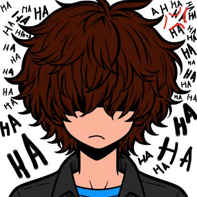 manga boy fluffy hair covering his eyes