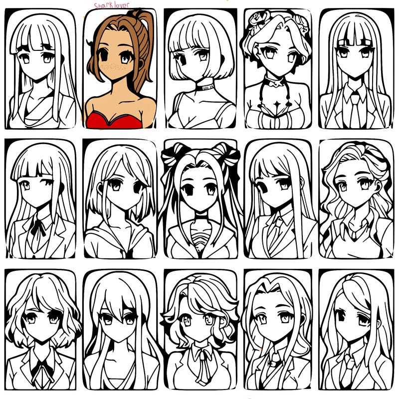 girls that look diffrent anime